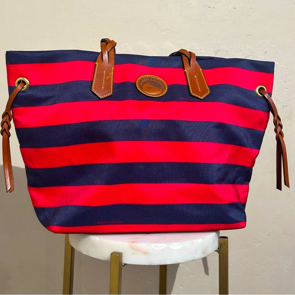 Dooney & Bourke Canvas Stripped Tote